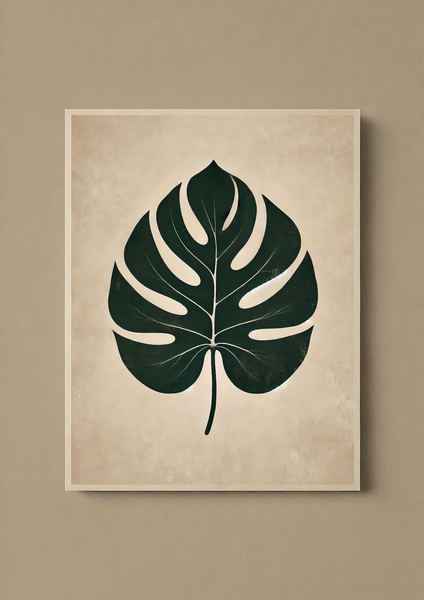 Set of 3 Monstera Leaf Digital Prints | Tropical Minimalist Wall Art (A3 Size)