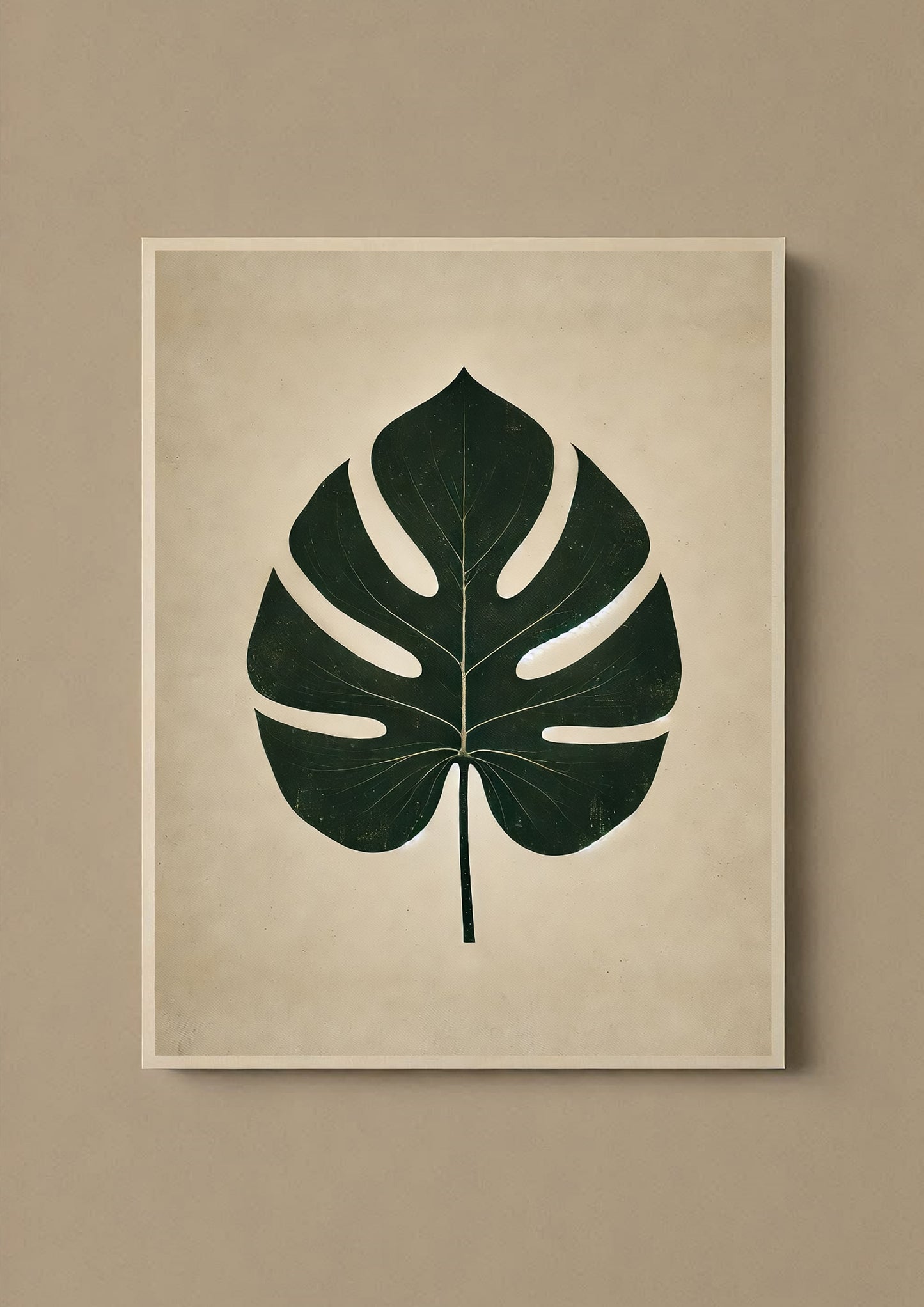 Set of 3 Monstera Leaf Digital Prints | Tropical Minimalist Wall Art (A3 Size)