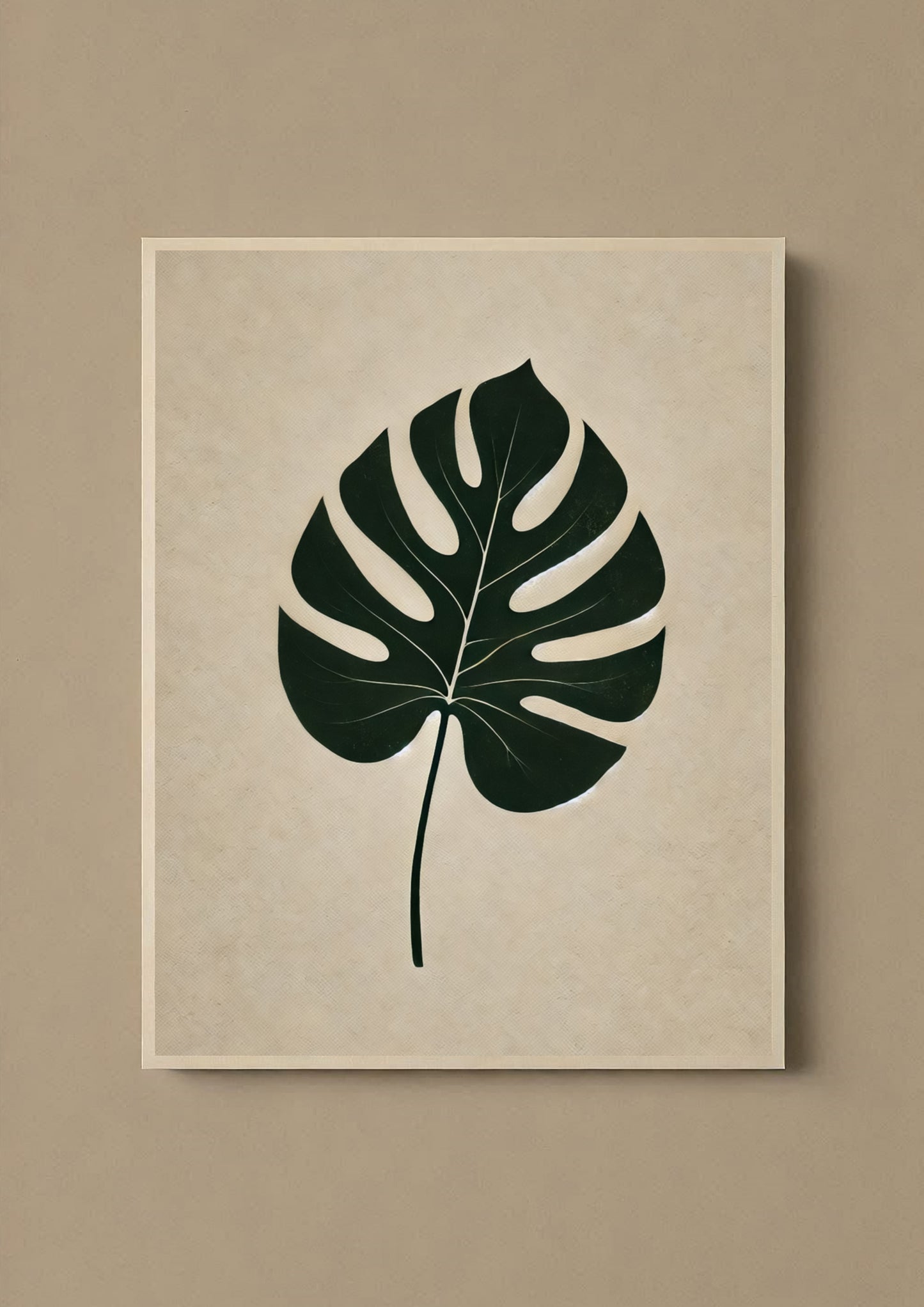 Set of 3 Monstera Leaf Digital Prints | Tropical Minimalist Wall Art (A3 Size)